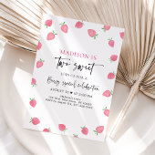 Strawberry Two Sweet Birthday Einladung