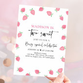 Strawberry Two Sweet Birthday Einladung