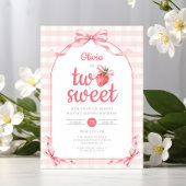 Strawberry Two Sweet Girl Einladung