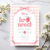 Strawberry Two Sweet Girl Einladung