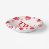 Strawberry Two Sweet Pink Red 2. Geburtstag Party Pappteller (Gewinkelt)