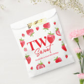 Strawberry Two Sweet Pink Red 2nd Birthday Party Geschenktütchen (Versiegelt)