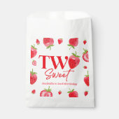 Strawberry Two Sweet Pink Red 2nd Birthday Party Geschenktütchen (Vorderseite)
