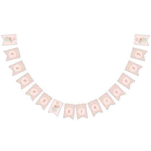 Strawberry und Bunny Birthday Party Wimpelkette (Alle)