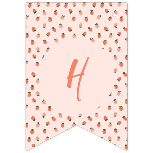 Strawberry und Bunny Birthday Party Wimpelkette (Zweite Fahne)