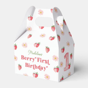 Strawberry und Daisy Berry Erster Geburtstag Geschenkschachtel