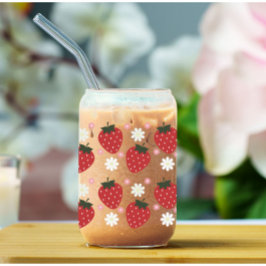 Strawberry und Floral Daisy Dosenglas