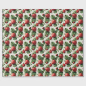 Strawberry und Ladybug Seamless Pattern Geschenkpapier (Flach)