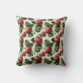 Strawberry und Ladybug Seamless Pattern Kissen (Vorderseite)