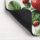 Strawberry und Ladybug Seamless Pattern Mousepad (Ecke)