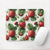 Strawberry und Ladybug Seamless Pattern Mousepad (Mit Mouse)