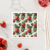 Strawberry und Ladybug Seamless Pattern Serviette (Beispiel)