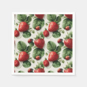 Strawberry und Ladybug Seamless Pattern Serviette (Vorderseite)