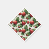 Strawberry und Ladybug Seamless Pattern Serviette (Ecke)