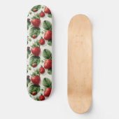 Strawberry und Ladybug Seamless Pattern Skateboard (Vorderseite)