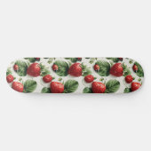 Strawberry und Ladybug Seamless Pattern Skateboard (Horizontal)