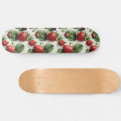 Strawberry und Ladybug Seamless Pattern Skateboard (Horizontal)