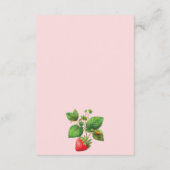 Strawberry und Peonies Sommer Hochzeiten Details Begleitkarte (Rückseite)