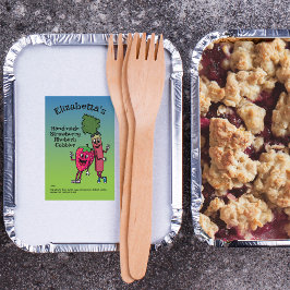 Strawberry und Rhubarb Pals Jam Pie Cobbler Lebensmitteletikett