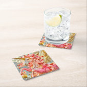 Strawberry Unicorn Rechteckiger Pappuntersetzer (Vor Ort)