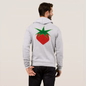 Strawberry Unisex Zip Hoodie (Schwarz voll)