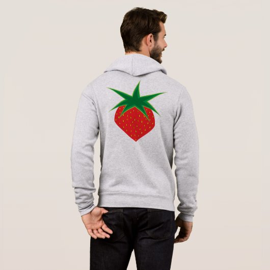 Strawberry Unisex Zip Hoodie (Schwarz voll)