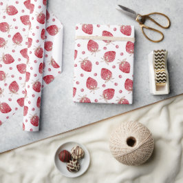 Strawberry Valentine's Day Geschenkpapier