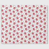 Strawberry Valentine's Day Geschenkpapier (Flach)