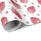 Strawberry Valentine's Day Geschenkpapier (Rolleneckpunkt)