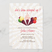 Strawberry Vanilla Choco Scoop Brautparty Einladung (Vorne/Hinten)