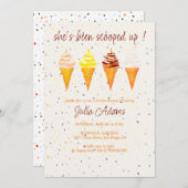 Strawberry Vanilla Chocolate Scoop Brautparty Einladung (Vorne/Hinten)