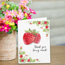 Strawberry Vielen Dank Berry Much Card