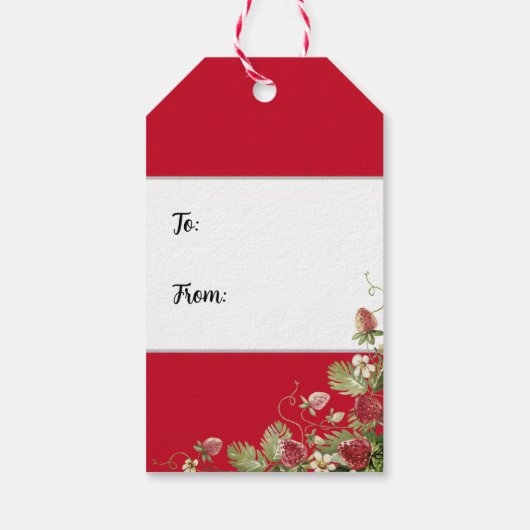 Strawberry Vielen Dank Berry Much Geschenkanhänger (Rückseite)