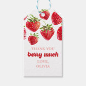 Strawberry Vielen Dank Berry Much Gevor Geschenkanhänger (Vorderseite)