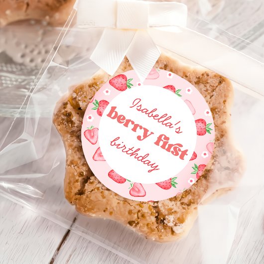 Strawberry Vielen Dank Berry Much Runder Aufkleber