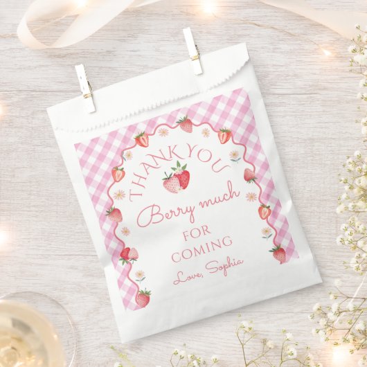 Strawberry Vielen Dank Berry Vielen Dank für Ihre Geschenktütchen (Ausgeschnitten)