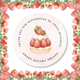 Strawberry Vielen Dank Business Sticker