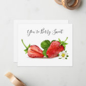 Strawberry Vielen Dank Mitteilungskarte (Vorderseite/Rückseite Beispiel)