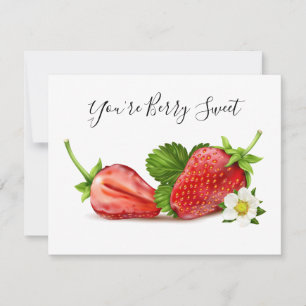 Strawberry Vielen Dank Mitteilungskarte
