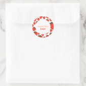 Strawberry Vielen Dank Runder Aufkleber (Tasche)