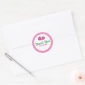 Strawberry Vielen Dank Runder Aufkleber (Umschlag)