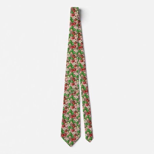 Strawberry Vine Pattern Neck Tie Krawatte (Vorderseite)