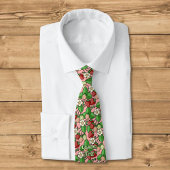 Strawberry Vine Pattern Neck Tie Krawatte
