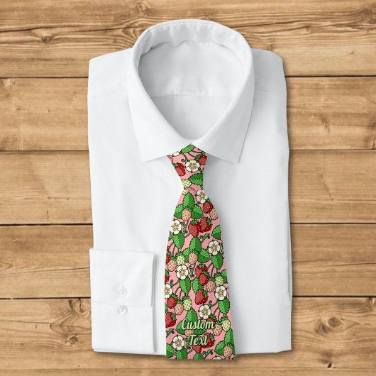Strawberry Vine Pattern Neck Tie Krawatte