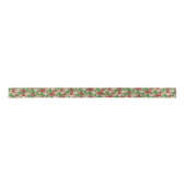 Strawberry Vine Pattern Satin Ribbon Satinband (Vorderseite)