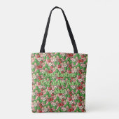Strawberry Vine Pattern Tote Bag Tasche (Rückseite)