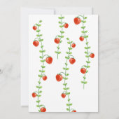 Strawberry Vine Red Berries 1 1. Geburtstag Einladung (Rückseite)