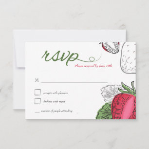 Strawberry Vine RSVP-Karte RSVP Karte