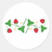 Strawberry Vine Runder Aufkleber (Vorderseite)