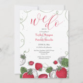 Strawberry Vine Wedding Einladung (Vorderseite)